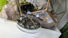 Load image into Gallery viewer, Gunmetal Finger Armour with Opalite Crystals
