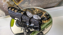 Load image into Gallery viewer, Black Finger Armour with Black Tourmaline Rutilated Quartz
