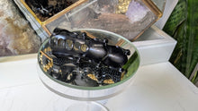 Load image into Gallery viewer, Black Finger Armour with Black Tourmaline Rutilated Quartz
