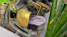 Load image into Gallery viewer, Gold Seashell w/ QuartZ Crystal &amp; Seaweed
