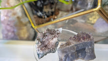 Load image into Gallery viewer, 1.5" Amethyst &amp; Blue Agate Crystal Clusters 2pcs
