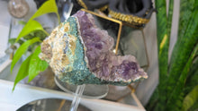 Load image into Gallery viewer, 7" Dark Chunky Brazil Amethyst Crystal Cluster
