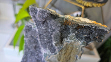 Load image into Gallery viewer, 5" Rare Druzy Black Amethyst Crystal Cluster
