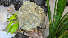 Load image into Gallery viewer, 8" Electroplated Pyrite Crystal Cluster on Stand
