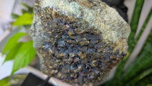 Load image into Gallery viewer, 8" Electroplated Pyrite Crystal Cluster on Stand

