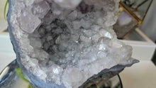 Load image into Gallery viewer, 8" Amethyst &amp; Blue Agate Crystal Cluster
