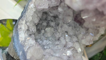 Load image into Gallery viewer, 8" Amethyst &amp; Blue Agate Crystal Cluster
