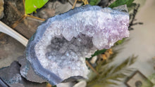 Load image into Gallery viewer, 8" Amethyst &amp; Blue Agate Crystal Cluster
