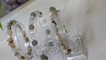 Load image into Gallery viewer, Amazonite &amp; Quartz Crystal Beaded Bracelets (stands included)
