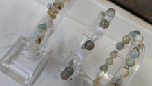Load image into Gallery viewer, Amazonite &amp; Quartz Crystal Beaded Bracelets (stands included)
