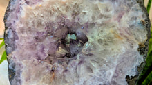 Load image into Gallery viewer, 9" Amethyst Quartz Crystal Portal Donut on Stand
