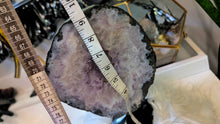Load image into Gallery viewer, 9" Amethyst Quartz Crystal Portal Donut on Stand

