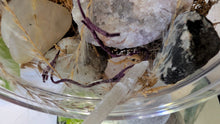 Load image into Gallery viewer, 4" Artificial Moss &amp; Crystal Healing Hanging Sphere
