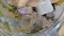 Load image into Gallery viewer, 4" Artificial Moss &amp; Crystal Healing Hanging Sphere
