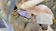 Load image into Gallery viewer, 4" Artificial Moss &amp; Crystal Healing Hanging Sphere
