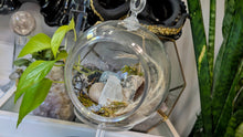 Load image into Gallery viewer, 4" Artificial Moss &amp; Crystal Healing Hanging Sphere
