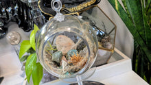 Load image into Gallery viewer, 4" Artificial Moss &amp; Crystal Healing Hanging Sphere
