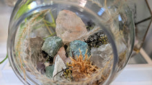 Load image into Gallery viewer, 4" Artificial Moss &amp; Crystal Healing Hanging Sphere

