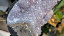 Load image into Gallery viewer, 12" Druzy Amethyst Crystal Cluster on Stand
