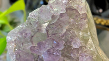 Load image into Gallery viewer, 10" Amethyst Prasiolite Crystal Cluster on Stand
