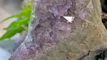 Load image into Gallery viewer, 10" Amethyst Prasiolite Crystal Cluster on Stand
