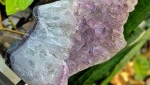 Load image into Gallery viewer, 10" Amethyst Prasiolite Crystal Cluster on Stand
