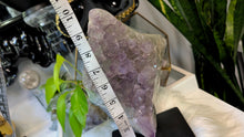 Load image into Gallery viewer, 10" Amethyst Prasiolite Crystal Cluster on Stand
