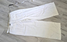 Load image into Gallery viewer, Reitmans White Linen Wide Leg Pants LG-XL NWT
