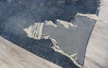 Load image into Gallery viewer, FYQ Fray Slit Denim Jean Skirt sz14/32
