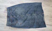 Load image into Gallery viewer, FYQ Fray Slit Denim Jean Skirt sz14/32
