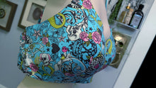 Load image into Gallery viewer, Torrid Curve Smooth Blue Nautical Tattoo Skull Bra 46D
