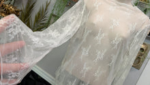 Load image into Gallery viewer, Hellobaby White Sheer Lace Blouse Top MD NWT
