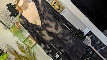 Load image into Gallery viewer, Frederick's of Hollywood Black Lace Embroidery Dress LG-XL *FLAW*
