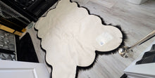 Load image into Gallery viewer, Black Faux Fur Lamb Skin Area Rug (approx 4'x6') Like New
