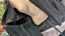 Load image into Gallery viewer, Peter Nygard Button Front Ruffle Leather Top sz8/SM-MD
