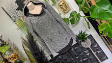 Load image into Gallery viewer, Roxy Grey Button Collar Hoodie Sweater Hoodie LG-XL
