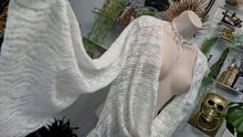Load image into Gallery viewer, White Knit Backless Bell Sleeve Cover Up Sheer Dress Top MD-LG
