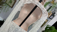 Load image into Gallery viewer, White Knit Backless Bell Sleeve Cover Up Sheer Dress Top MD-LG
