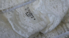 Load image into Gallery viewer, White Knit Backless Bell Sleeve Cover Up Sheer Dress Top MD-LG
