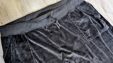 Load image into Gallery viewer, Juicy Couture Black Velour Rhinestone Logo Lounge Pants XL
