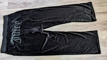 Load image into Gallery viewer, Juicy Couture Black Velour Rhinestone Logo Lounge Pants XL
