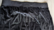 Load image into Gallery viewer, Juicy Couture Black Velour Rhinestone Logo Lounge Pants XL
