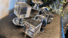 Load image into Gallery viewer, Crystal Glass Square Door Knobs (missing center rods)
