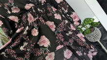 Load image into Gallery viewer, Pink &amp; Black Hi-Low Sheer Floral BlouSe Top XL-1X
