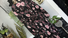 Load image into Gallery viewer, Pink &amp; Black Hi-Low Sheer Floral BlouSe Top XL-1X
