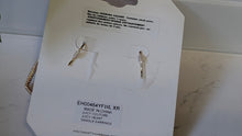 Load image into Gallery viewer, Juicy Couture Gold Rhinestone Hoop Heart Earrings NEW
