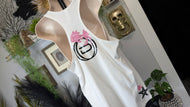 Ocean Drip Pink Glitter Fishy Tank Top XL NWT