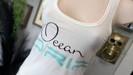 Ocean Drip Octopus & Anchor Glitter Tank Top XS NEW
