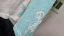 Load image into Gallery viewer, Ocean Drip Pink Glitter Baseball Top SM-MD NWT
