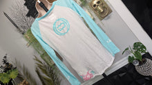 Load image into Gallery viewer, Ocean Drip Pink Glitter Baseball Top SM-MD NWT
